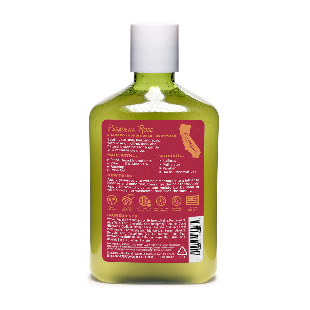 Pasadena Rose (3-in-1) Shampoo &amp; Body Wash (12 oz)