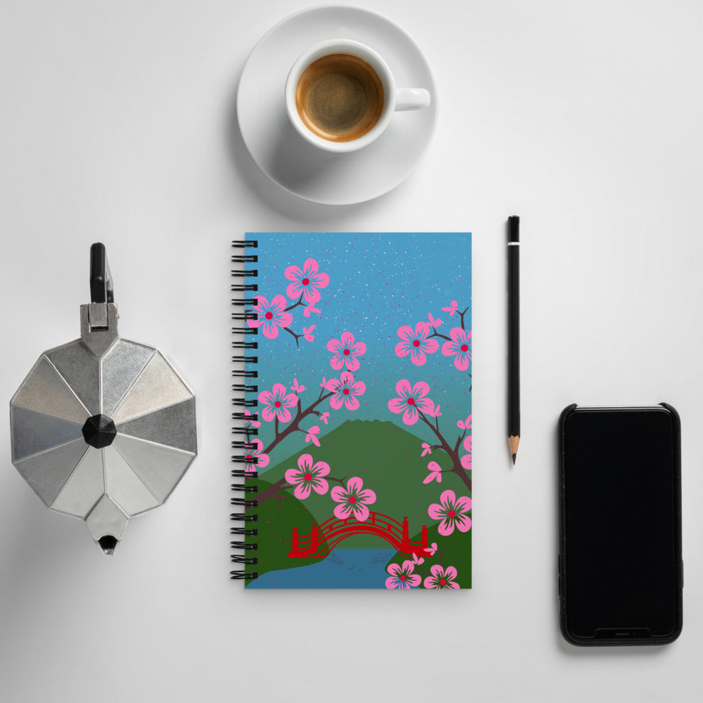 Travel Notebook - Japanese Cherry Blossoms &amp; Mt. Fuji