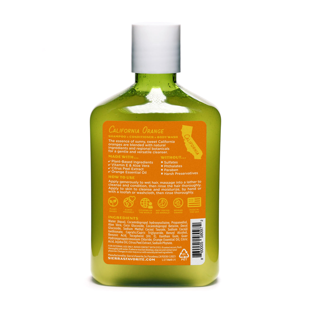 California Orange (3-in-1) Shampoo &amp; Body Wash (12 oz)